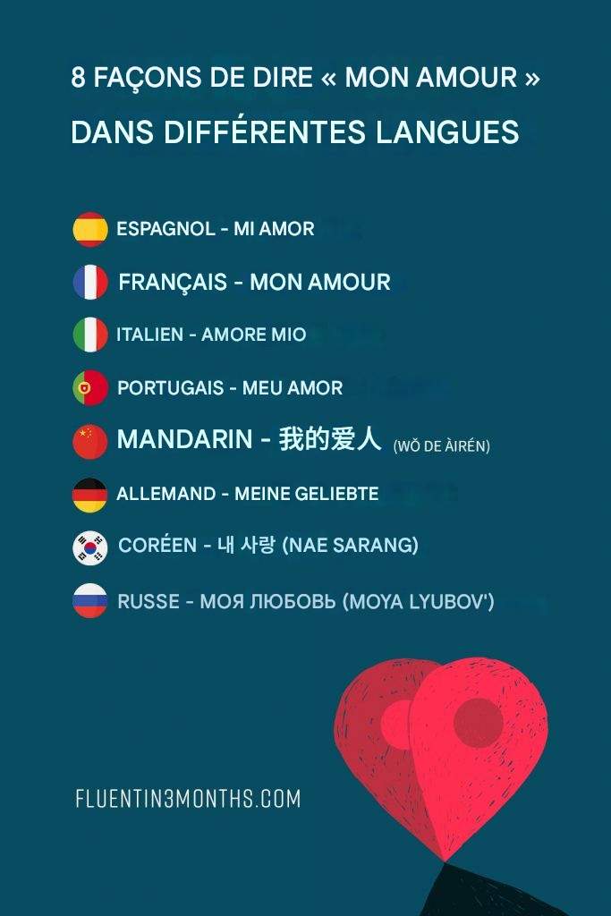 8 façon de dire Amour
