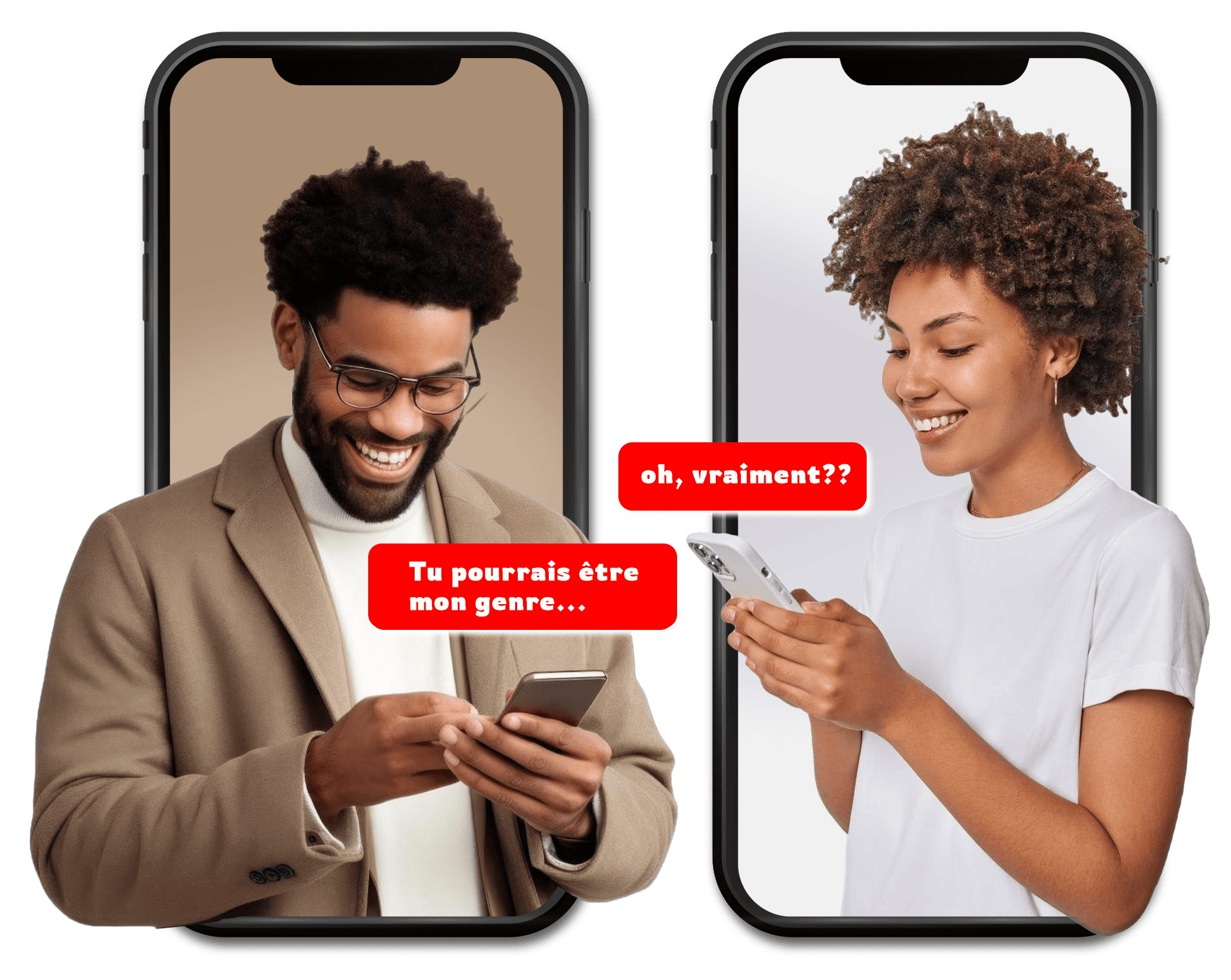 Faut-il encore croire au coup de foudre à l’ère des applis de rencontre ? 1 Phone template fr