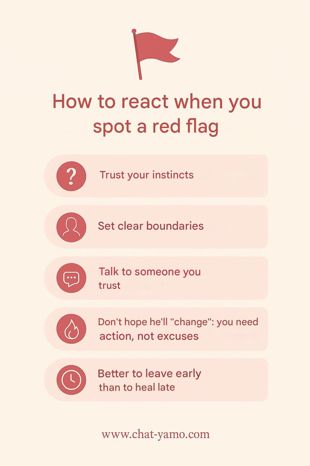 red flags chatyamo
