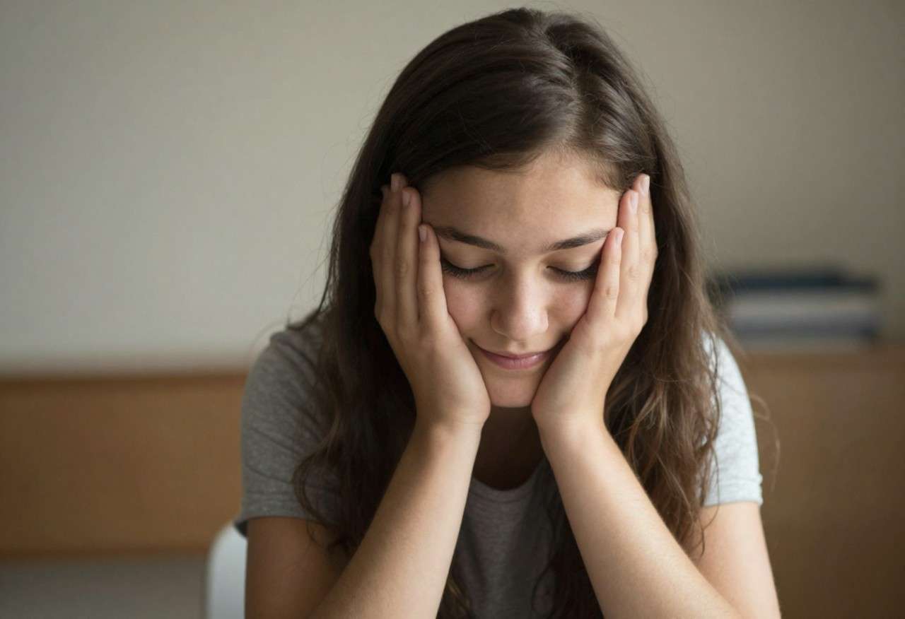 jeune fille déprimée